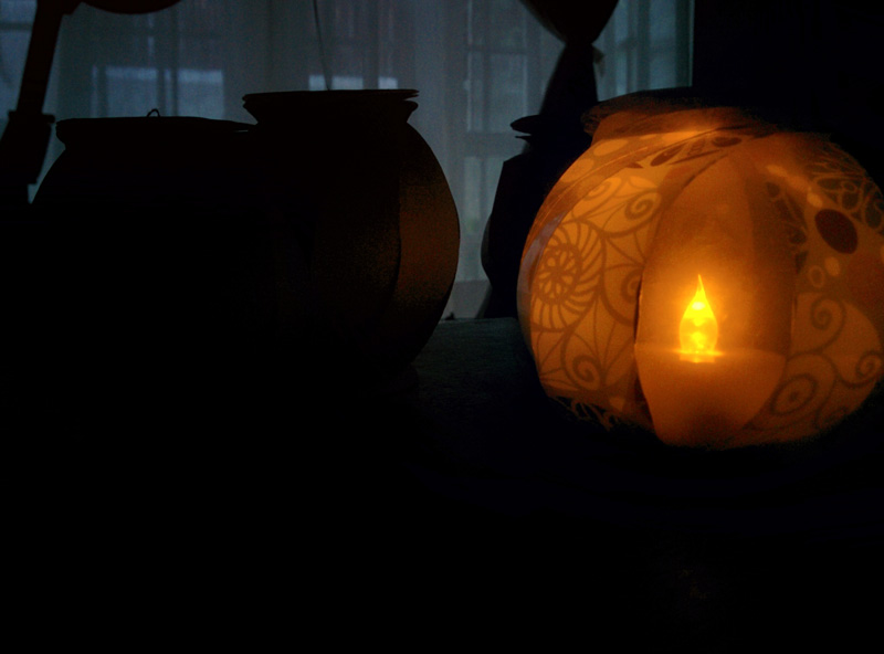 spiral colorful globe light