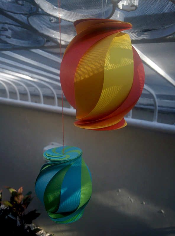 spiral colorful globe