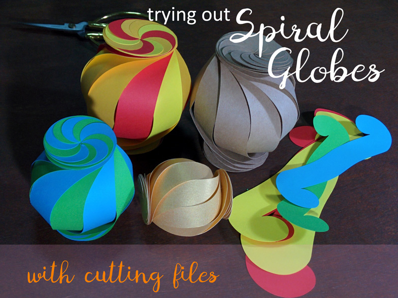 colorful spiral globe with cutting files