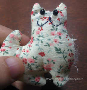DIY Cat Keychain Craft Kit sewing stuffing