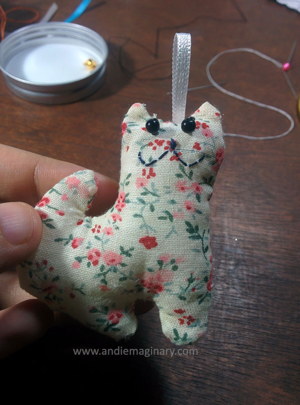 DIY Cat Keychain Craft Kit sewing