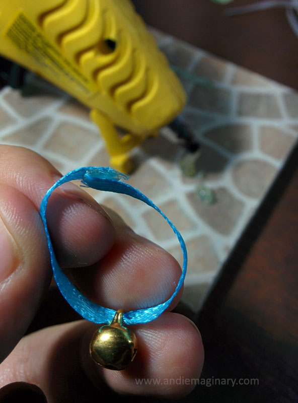 DIY Cat Keychain Craft Kit sewing ribbon bell