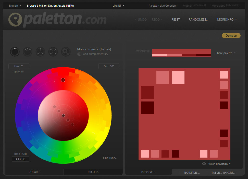 paletton color design